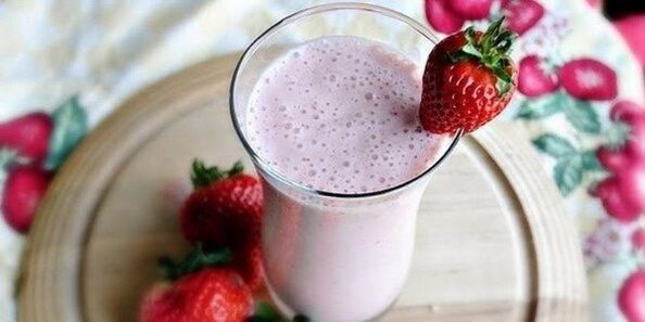 milkshake φράουλα για δίαιτα dukan