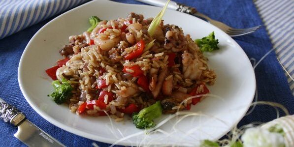 ρύζι με λαχανικά για δίαιτα dukan