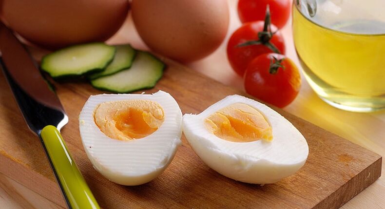 βραστό αυγό και λαχανικά για απώλεια βάρους